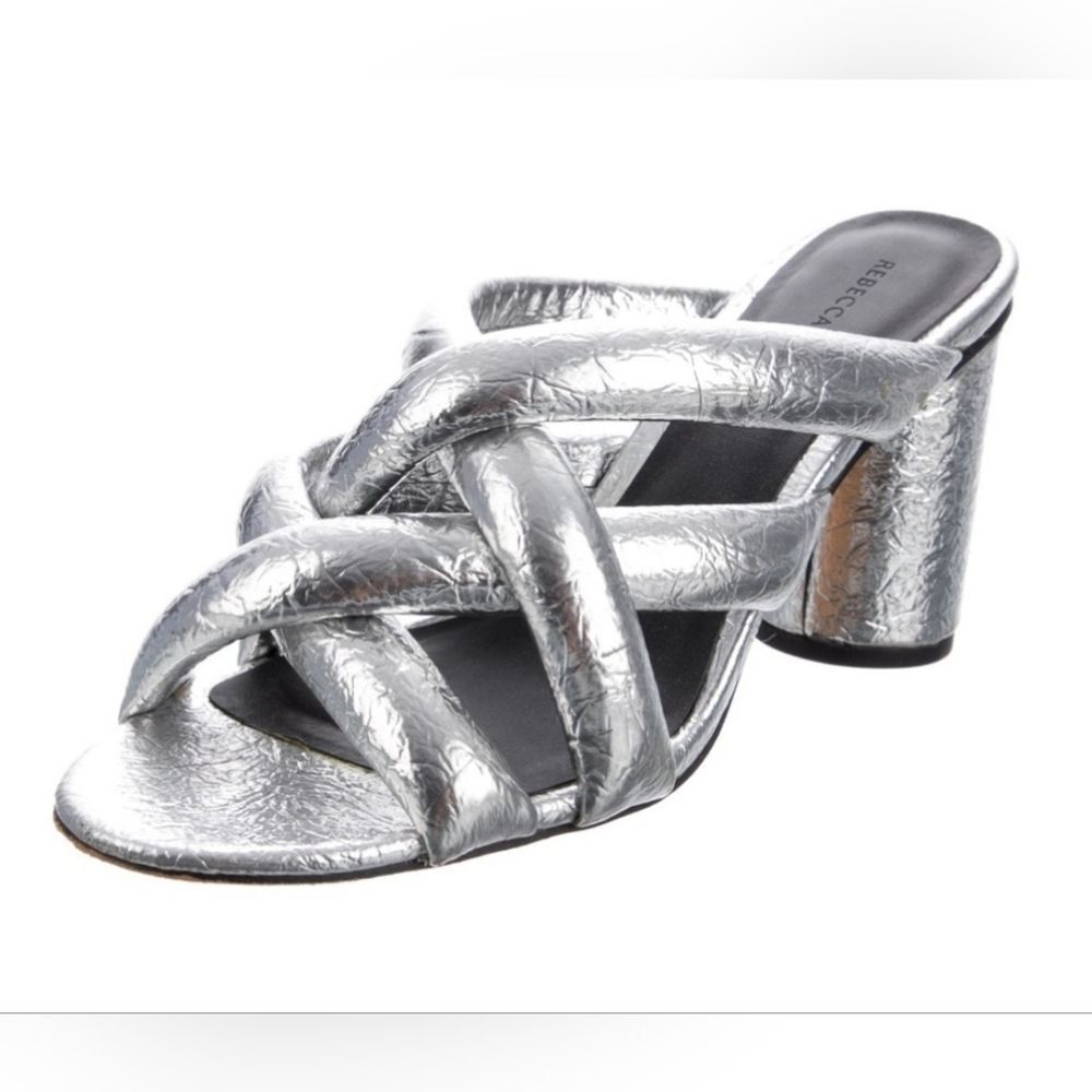 REBECCA MINKOFF Silver Block‎ Heels - Size 10